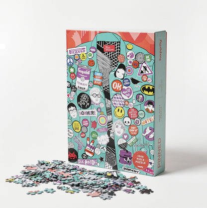 Pinned 1000 Piece Jigsaw Puzzle for Adults | Premium 100% Recycled Board | 1000 Piece Jigsaw Puzzle For Adults | Retro Gifts | Happily Jigsaw Puzzles