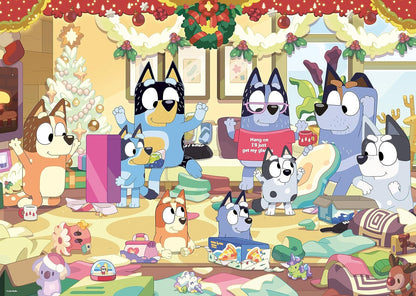 Ravensburger 3171 Bluey Christmas Special Edition 24 Piece Giant Floor Jigsaw Puzzle for Kids Age 3 Years Up