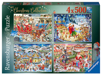 Ravensburger 17557 Roy Trower Christmas Collection No.2-4x 500 Piece Jigsaw Puzzles for Adults and Kids Age 10 Years Up