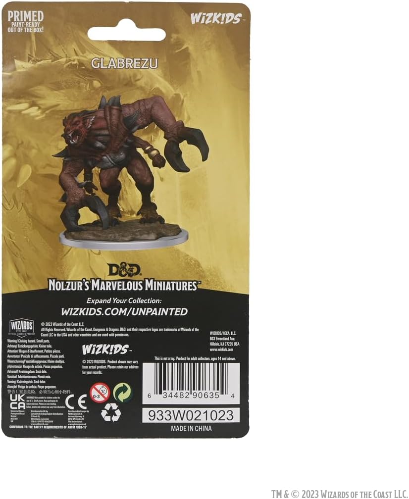 WizKids D&D Nolzur's Marvelous Miniatures: Glabrezu Unpainted Dungeons and Dragons Miniatures
