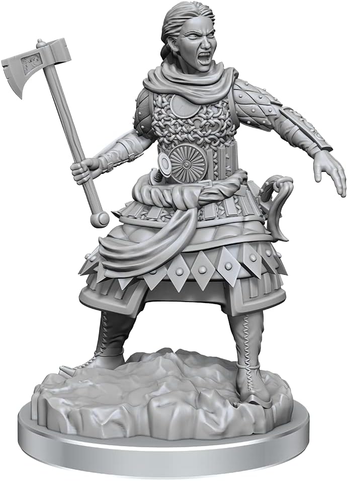 WizKids D&D Nolzur's Marvelous Miniatures: Human Fighters Unpainted Dungeons and Dragons Miniatures