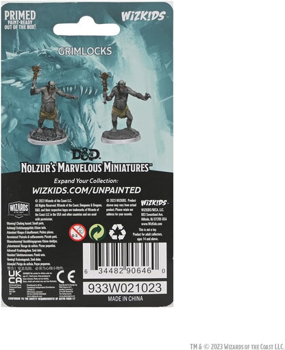 WizKids D&D Nolzur's Marvelous Miniatures: Grimlocks Unpainted Dungeons and Dragons Miniatures