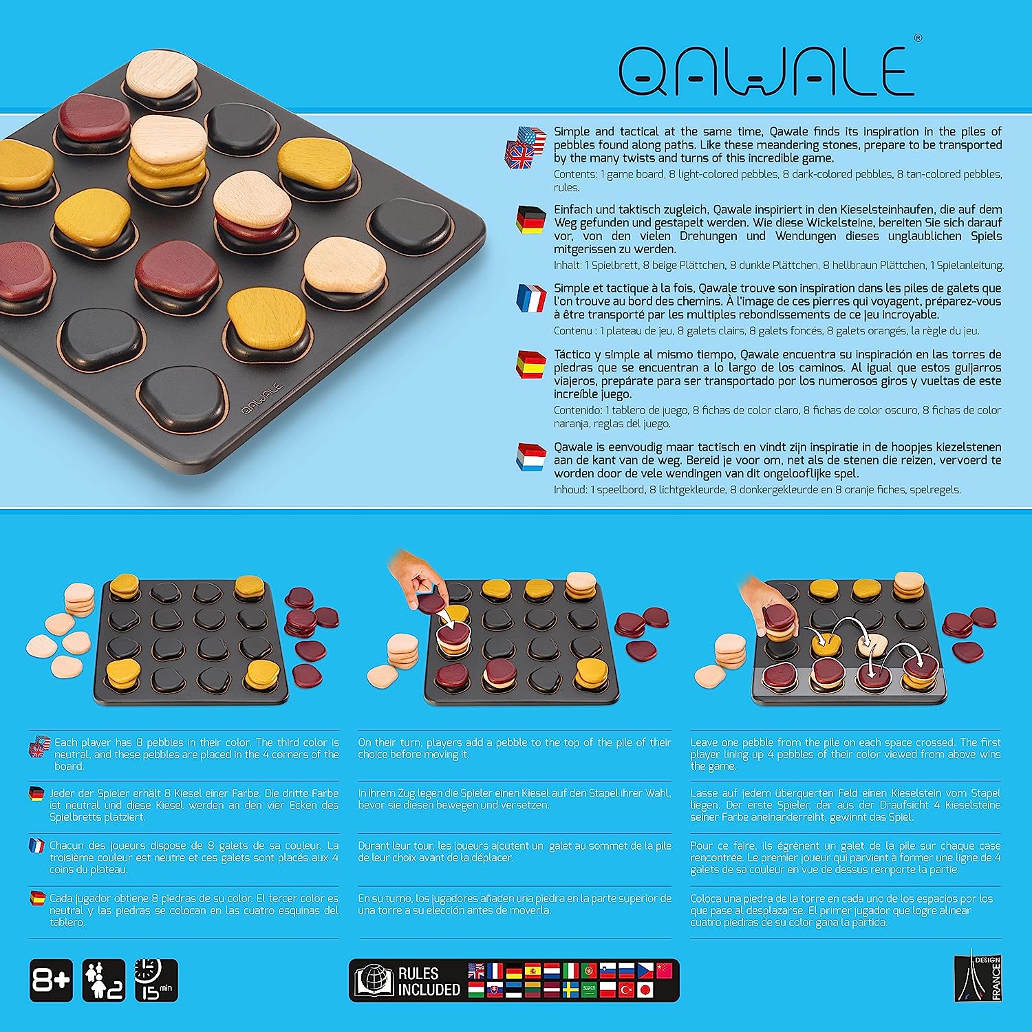 Gigamic – QAWALE – Classic Wooden Game
