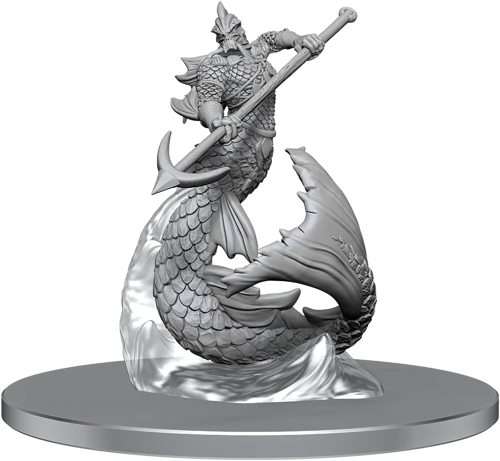WizKids D&D Nolzur's Marvelous Miniatures: Merrow Unpainted Dungeons and Dragons Miniatures