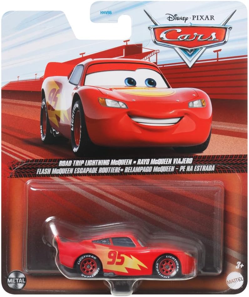 Disney Pixar Cars 1:55 Die Cast - Road Trip Lighting McQueen (HKY34