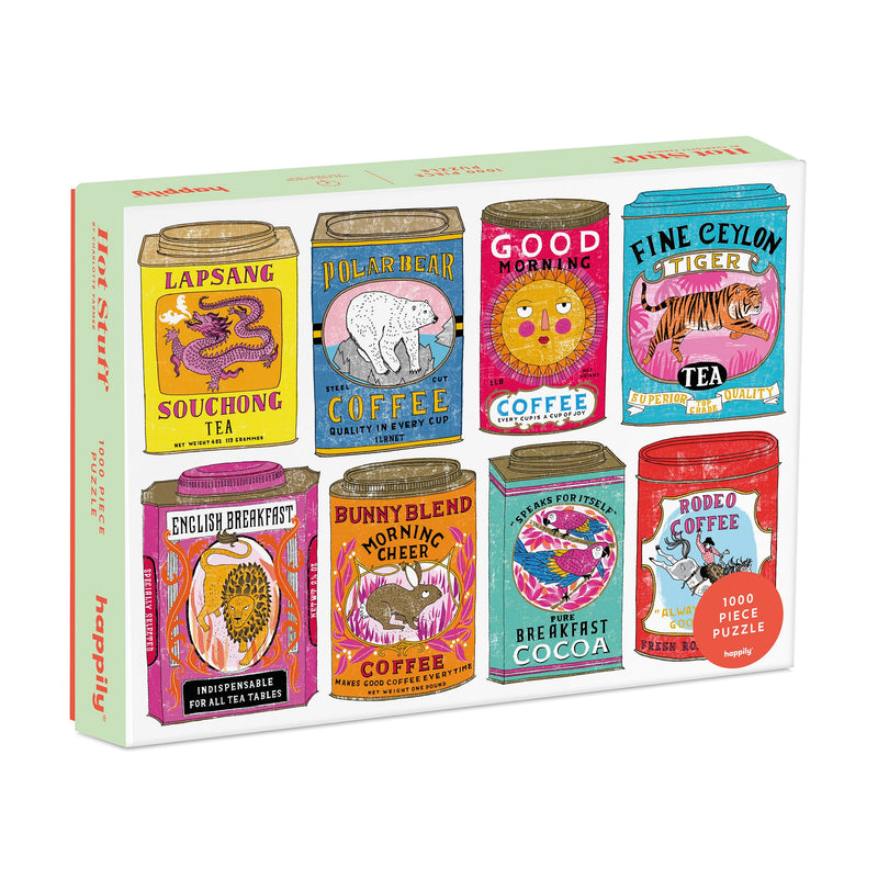 Hot Stuff 1000 Piece Jigsaw Puzzle for Adults | Premium 100% Recycled Board | 1000 Piece Jigsaw Puzzle For Adults | Coffee & Tea Vintage Puzzle | Happily Jigsaw Puzzles