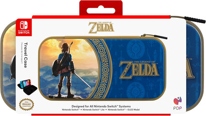 PDP Travel Case Hyrule Blue Hyrule Blue Blue and Yellow