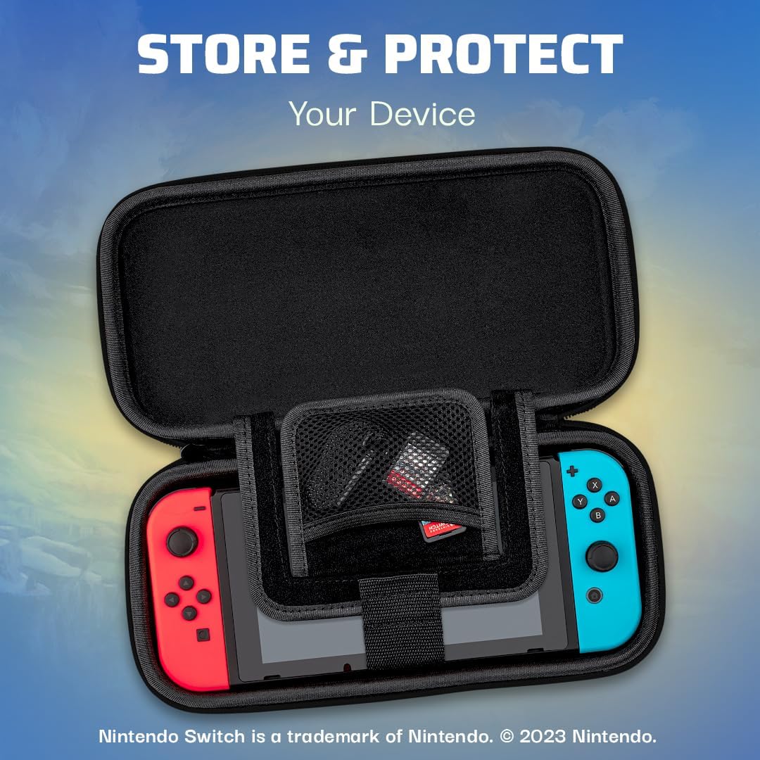 PDP Travel Case Hyrule Blue Hyrule Blue Blue and Yellow