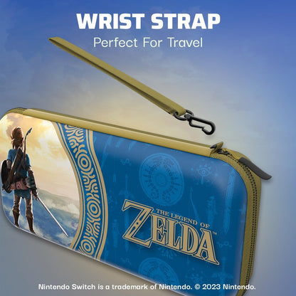PDP Travel Case Hyrule Blue Hyrule Blue Blue and Yellow