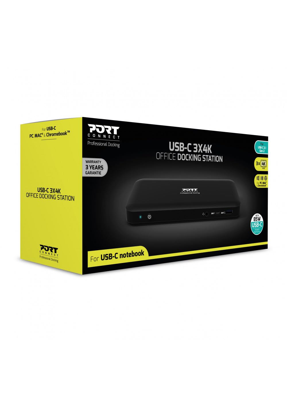 Docking Station USB-C 2x 4K 3x FHD 85W