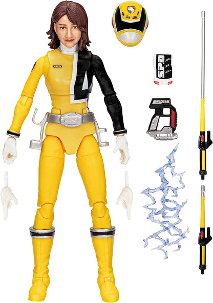 Power Rangers Lightning Collection S.P.D. Yellow Ranger 6-Inch Premium Collectible Action Figure Toy with Accessories, Kids Ages 4 and Up