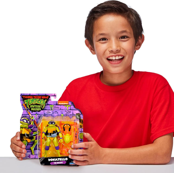 Teenage Mutant Ninja Turtles 83282CO Mutant Mayhem 4.5” Donatello Basic Action Figure. & 83281CO Mutant Mayhem 4.5” Leonardo Basic Action Figure. Ideal Present for Boys 4 to 7 Years and TMNT Fans