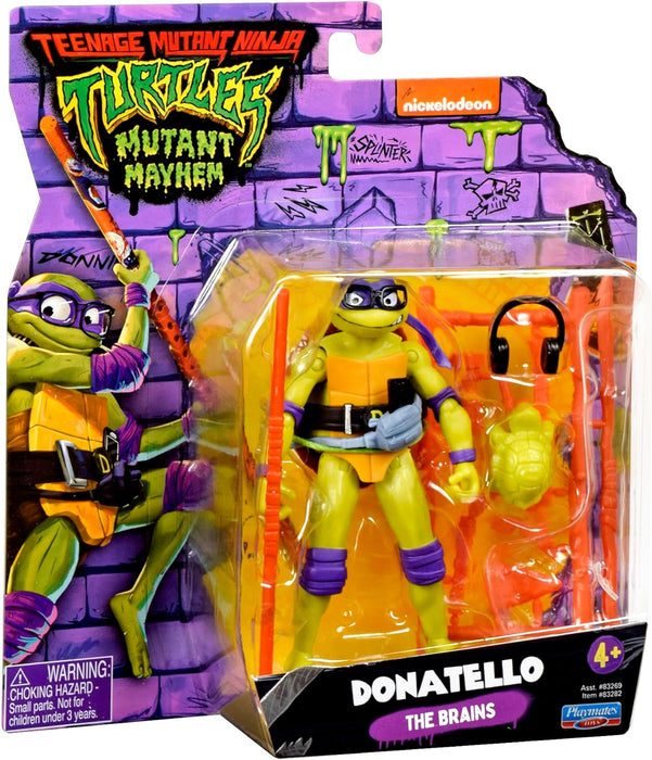 Teenage Mutant Ninja Turtles 83282CO Mutant Mayhem 4.5” Donatello Basic Action Figure. & 83281CO Mutant Mayhem 4.5” Leonardo Basic Action Figure. Ideal Present for Boys 4 to 7 Years and TMNT Fans
