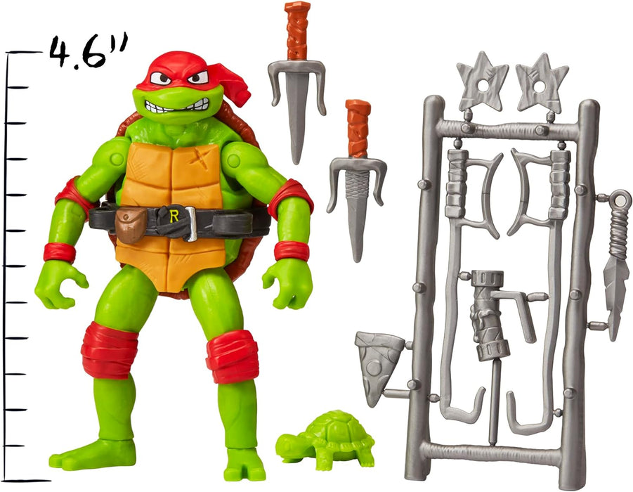 Teenage Mutant Ninja Turtles 83284CO Mutant Mayhem - Figura de acción básica de Raphael de 4.65 Pulgadas, Regalo Ideal para niños de 4 a 7 años y fanáticos de TMNT