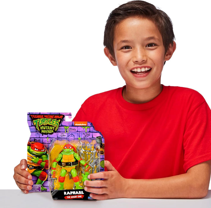 Teenage Mutant Ninja Turtles 83284CO Mutant Mayhem - Figura de acción básica de Raphael de 4.65 Pulgadas, Regalo Ideal para niños de 4 a 7 años y fanáticos de TMNT