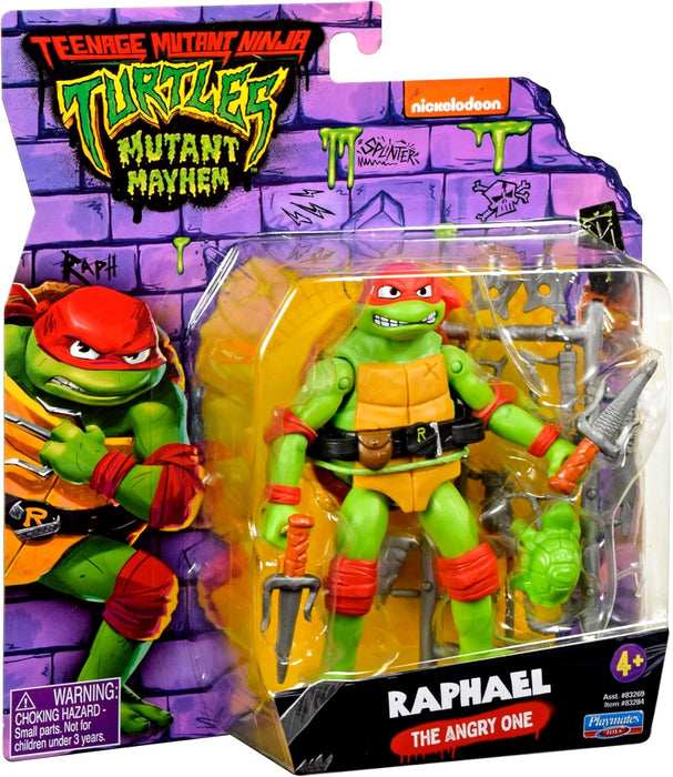 Teenage Mutant Ninja Turtles 83284CO Mutant Mayhem - Figura de acción básica de Raphael de 4.65 Pulgadas, Regalo Ideal para niños de 4 a 7 años y fanáticos de TMNT