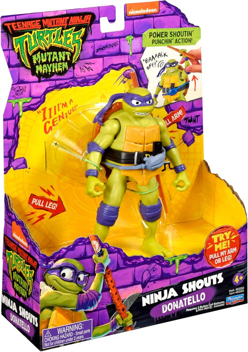 Teenage Mutant Ninja Turtles: Mutant Mayhem 5.5” Donatello Deluxe Ninja Shouts Figure by Playmates Toys