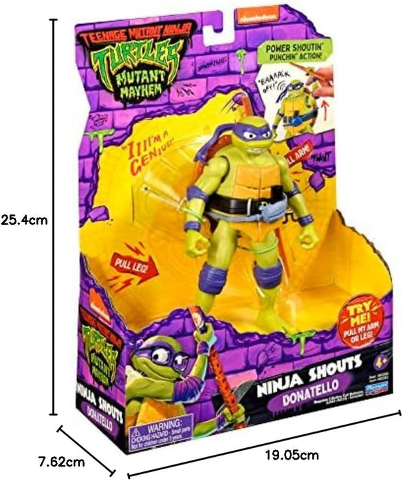 Teenage Mutant Ninja Turtles: Mutant Mayhem 5.5” Donatello Deluxe Ninja Shouts Figure by Playmates Toys
