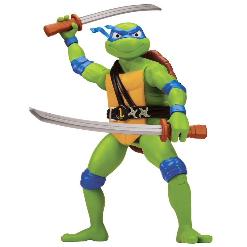 Teenage Mutant Ninja Turtles 83401CO Mutant Mayhem Giant Leonardo 12-Inch Action Figure. Ideal Present for Boys 4 to 7 Years and TMNT Fans, Black