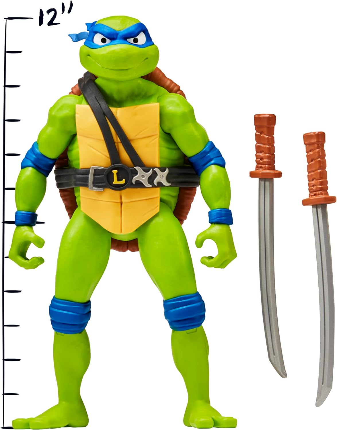 Teenage Mutant Ninja Turtles 83401CO Mutant Mayhem Giant Leonardo 12-Inch Action Figure. Ideal Present for Boys 4 to 7 Years and TMNT Fans, Black