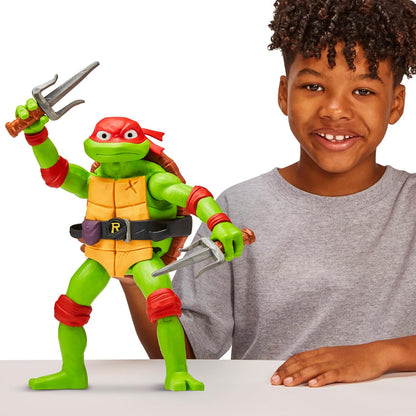 Teenage Mutant Ninja Turtles 83404CO Mutant Mayhem Giant Raphael 12-Inch Action Figure. Ideal Present for Boys 4 to 7 Years and TMNT Fans, Multi-Colored