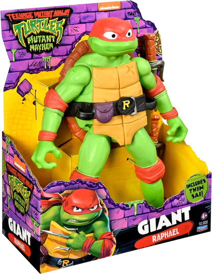 Teenage Mutant Ninja Turtles 83404CO Mutant Mayhem Giant Raphael 12-Inch Action Figure. Ideal Present for Boys 4 to 7 Years and TMNT Fans, Multi-Colored
