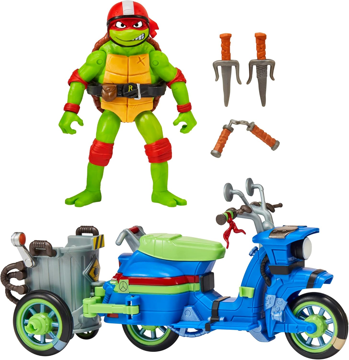 Teenage Mutant Ninja Turtles 83432CO Mutant Mayhem - Ciclo de Batalla con Figura Exclusiva de Raphael. Regalo Ideal para niños de 4 a 7 años y fanáticos de TMNT