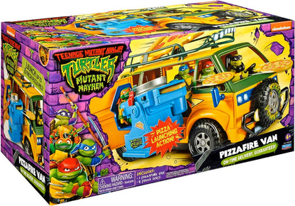Teenage Mutant Ninja Turtles 83468CO Mutant Mayhem Pizza Fire Delivery Van. Ideal Present for Boys 4 to 7 Years and TMNT Fans, Orange