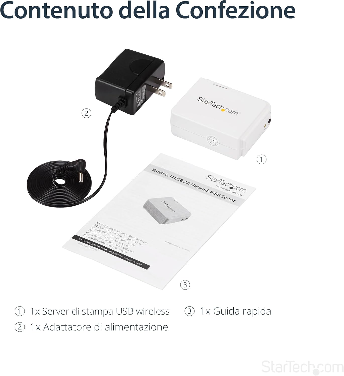 StarTech.com 1 Port USB Wireless N Network Print Server with 10/100 Mbps Ethernet Port - 802.11 b/g/n - Wireless USB 2.0 Print Server (PM1115UWEU