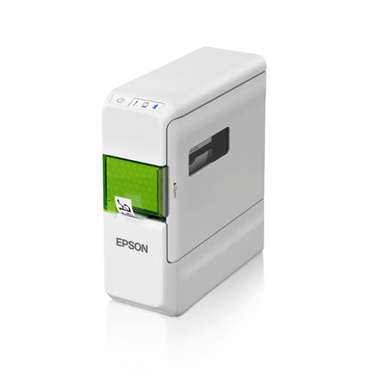 Epson LW-C410 LabelWorks stylish portable printer for home and office, compatible 50 tapes and prints up to 18mm width tapes and ribbon