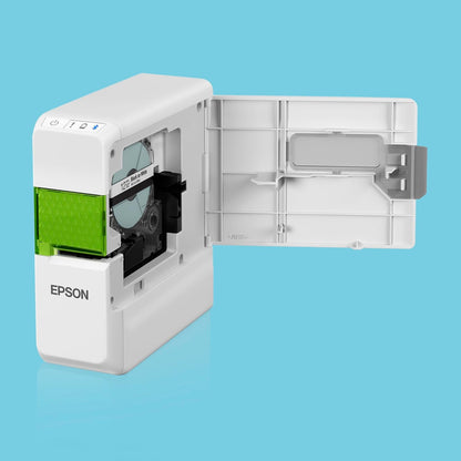Epson LW-C410 LabelWorks stylish portable printer for home and office, compatible 50 tapes and prints up to 18mm width tapes and ribbon