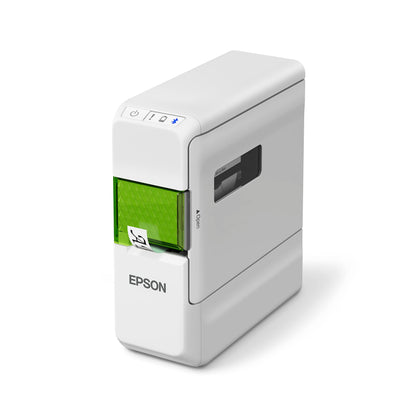 Epson LW-C410 LabelWorks stylish portable printer for home and office, compatible 50 tapes and prints up to 18mm width tapes and ribbon