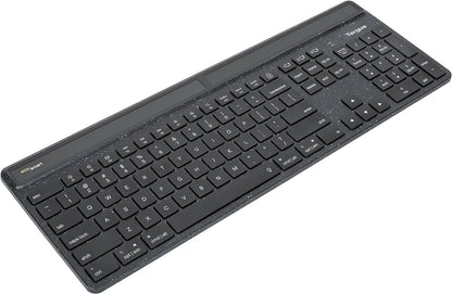 Targus Wireless Keyboard, EcoSmart, Sustainable Energy Harvesting with Solar Technology, Black (UK