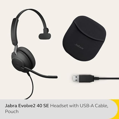Jabra Evolve2 40 SE USB-A Monaural MS Black