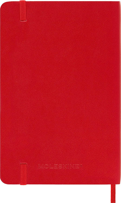 Moleskine Weekly Agenda with Space for Notes 12 Months 2024, Agenda 2024, Size Pocket 9x14, Soft Cover and Elastic Closure, Colour