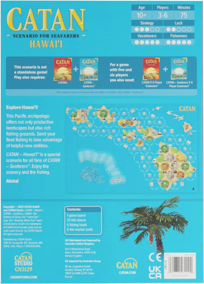 CATAN Studio | Catan Hawaii Scenario | Board Game | Ages 10+ | 3-6 Players | 75 Minutes Playing Time