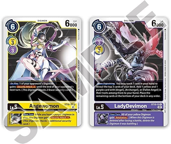 Bandai | Digimon Card Game: Tamer Goods Set Angewomon and LadyDevimon  | Trading Card Accessory