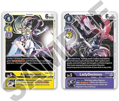 Bandai | Digimon Card Game: Tamer Goods Set Angewomon and LadyDevimon  | Trading Card Accessory
