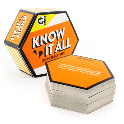Ginger Fox - Know It All Fast-Paced Card Game. Games for Adults and Kids Ages 8 and Over. Use Your Wit and Speed to Correctly Answer Trivia Cards. Fun Family Games for Game Nights, Parties and More Kn
