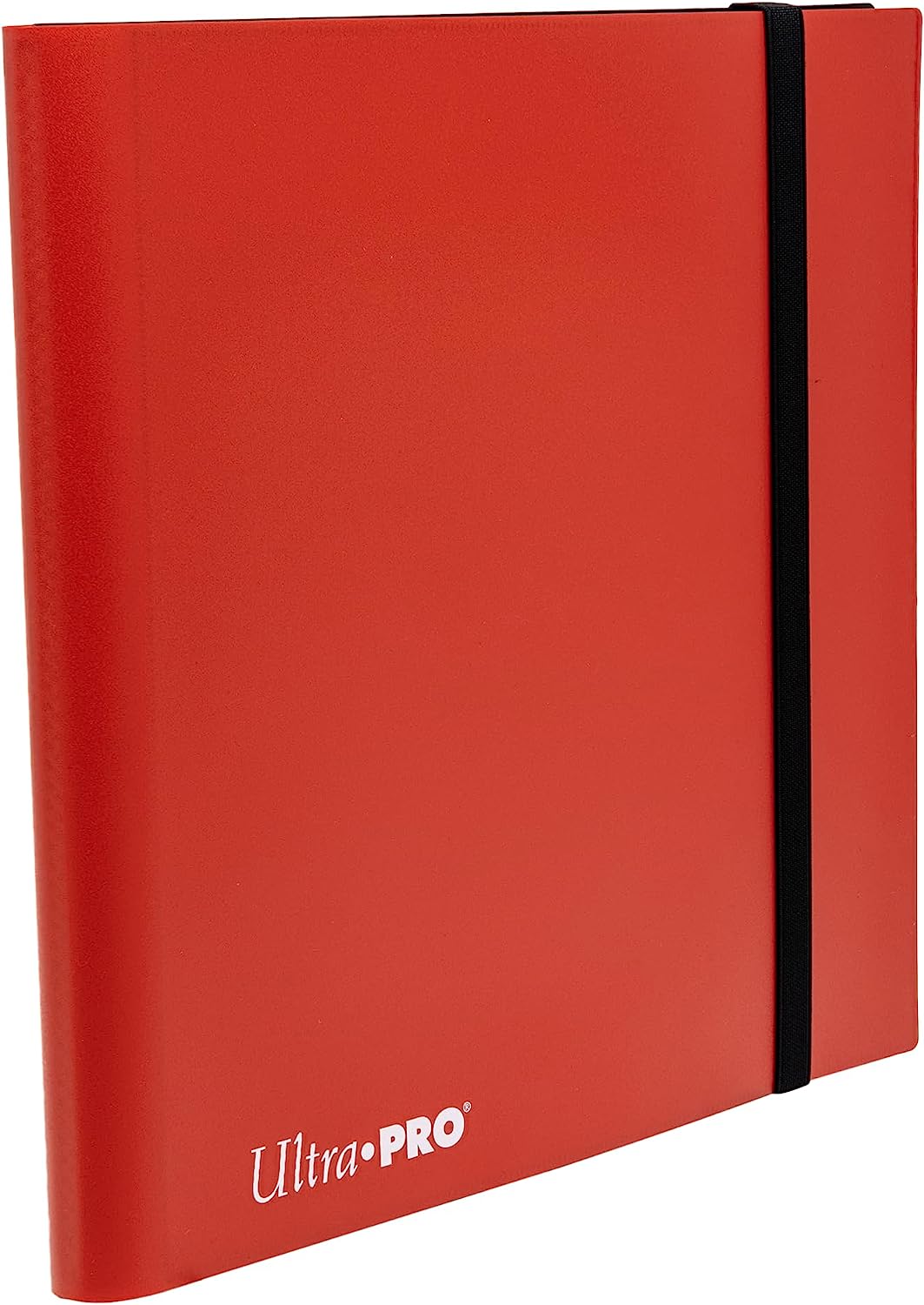 Ultra PRO - Eclipse 12-Pocket Apple Red PRO-Binder for 480 Cards Standard Size Cards, Protects Collectible Cards, Gaming Cards and Sports Cards In Ultra PRO Deck Protector Sleeves