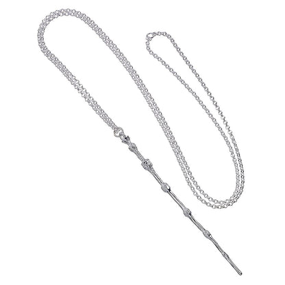 Harry Potter Sterling Silver EXCLUSIVE AMAZON Professor Dumbledore Wand Necklace by The Carat Shop
