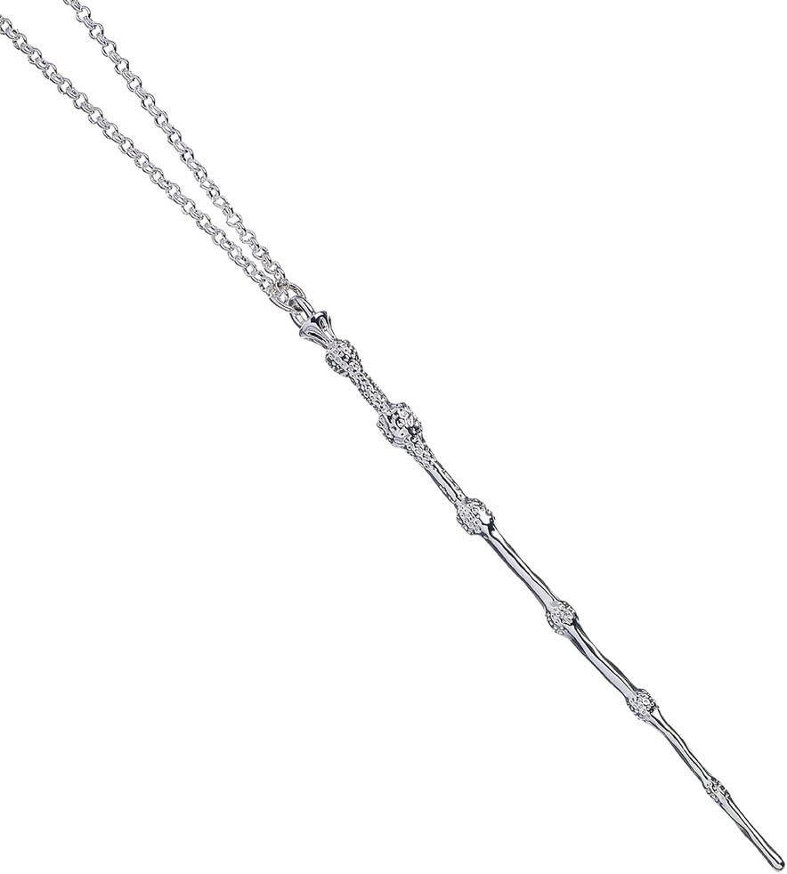 Harry Potter Sterling Silver EXCLUSIVE AMAZON Professor Dumbledore Wand Necklace by The Carat Shop
