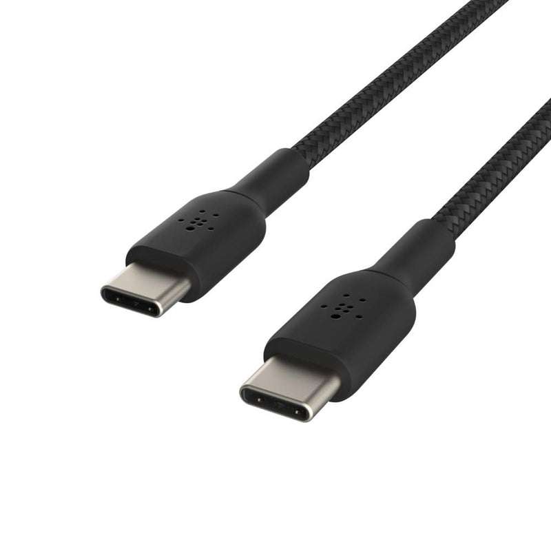 Belkin BoostCharge braided USB C to fast charger cable, USB type C charger cable fast charging for iPhone 15, Samsung Galaxy S23, Google Pixel, iPad, MacBook, Nintendo and more - 1m