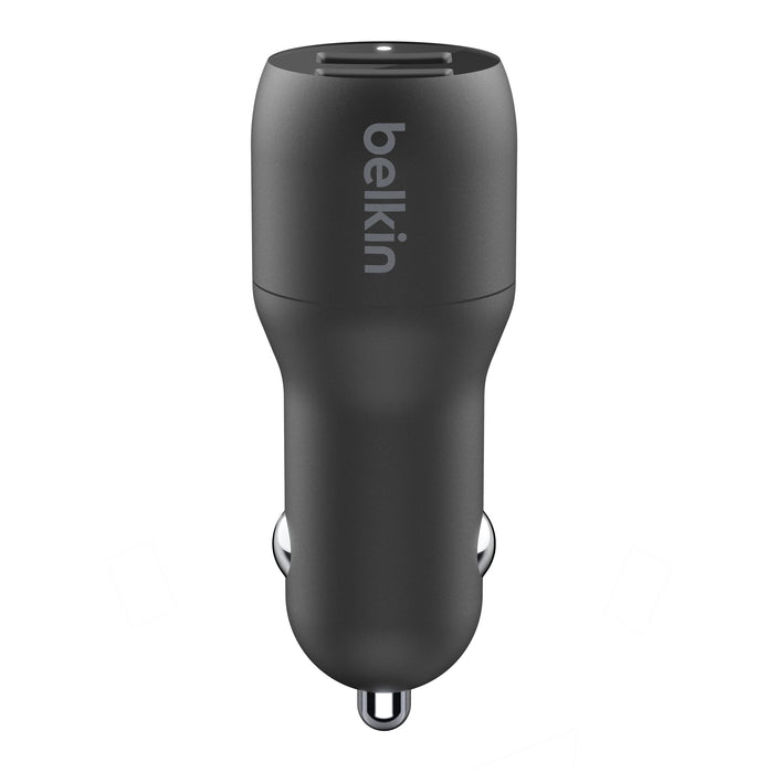 Belkin Dual USB Car Charger 24W (Boost Charge Dual Port Car Charger, 2-Port USB Car Charger) iPhone Car Charger, Android Car