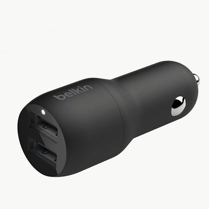 Belkin Dual USB Car Charger 24W (Boost Charge Dual Port Car Charger, 2-Port USB Car Charger) iPhone Car Charger, Android Car
