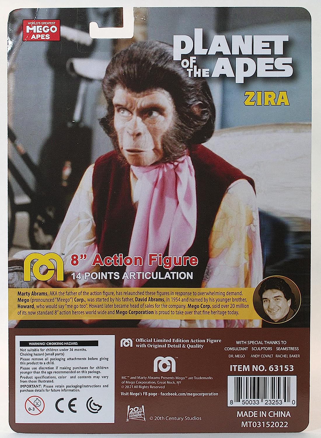 MEGO CORPORATION Planet of The Apes: Zira 8-Inch Action Figure