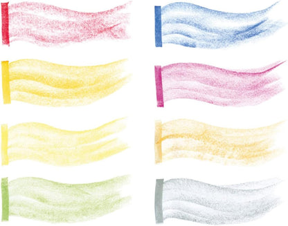 Stockmar Wax Crayons - Anniversary Rainbow Edition with 6 Colourful Colouring Pencils and 2 Blocks of Wax, Packed in a Practical Tin Case, Ideal for Nursery, Suitable for Children from 3 Years