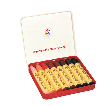 Stockmar 32200 Wax Crayons Special Edition Colours of the World with 8 Colourful Colouring Pencils, Packed in Practical Tin Case, Ideal for Nursery, Suitable for Children from 3 Years