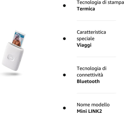 instax mini LINK2 mini film format portable smartphone instant photo printer, multiple templates