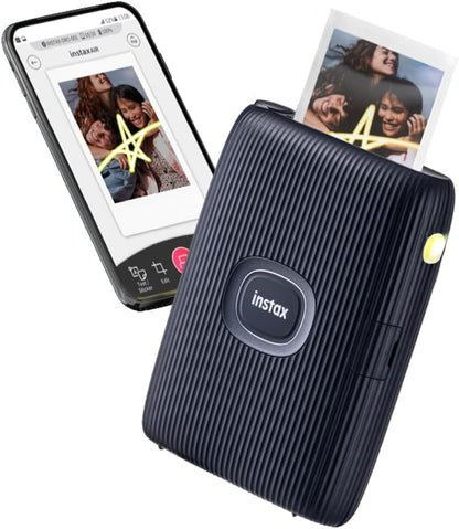 instax mini LINK2 mini film format portable smartphone instant photo printer, multiple templates, SPACE BLUE